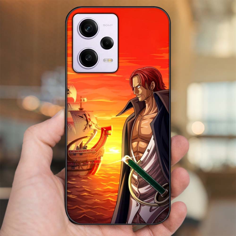 Ốp lưng Xiaomi Redmi Note 12 viền đen in hình Shanks One Piece Đảo Hải Tặc