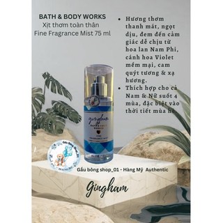 [Auth] Xịt Thơm Bath And Body Works Gingham 236ml