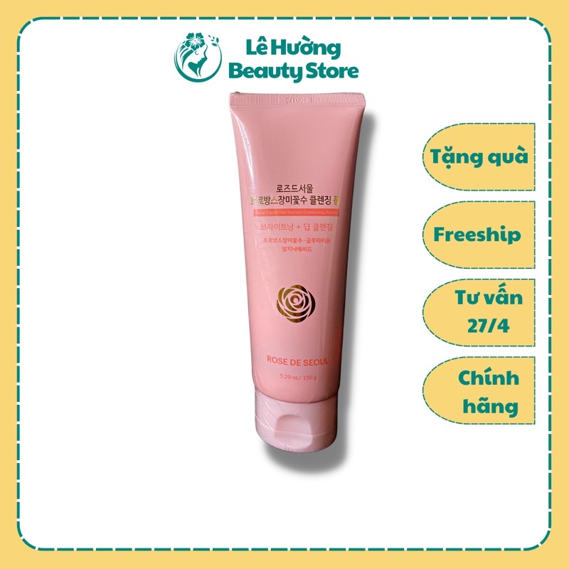Sữa Rửa Mặt Truyền Trắng Rose De Seoul- Cân Bằng Độ Ph, Dưỡng ẩm, Chống Lão Hoá