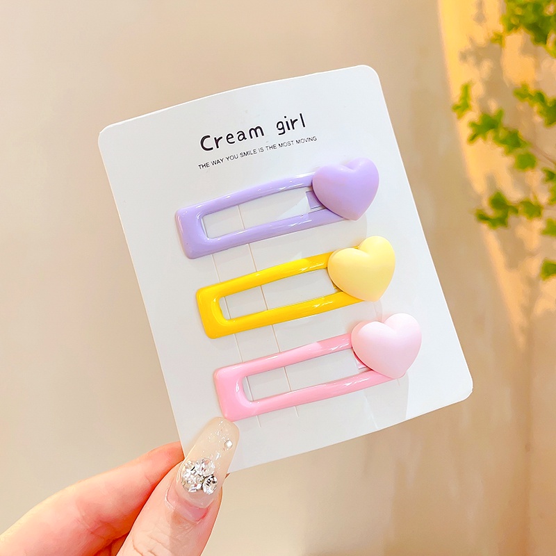 Set 3 Kẹp Tóc Nhiều Màu Sắc Cho Bé Gái