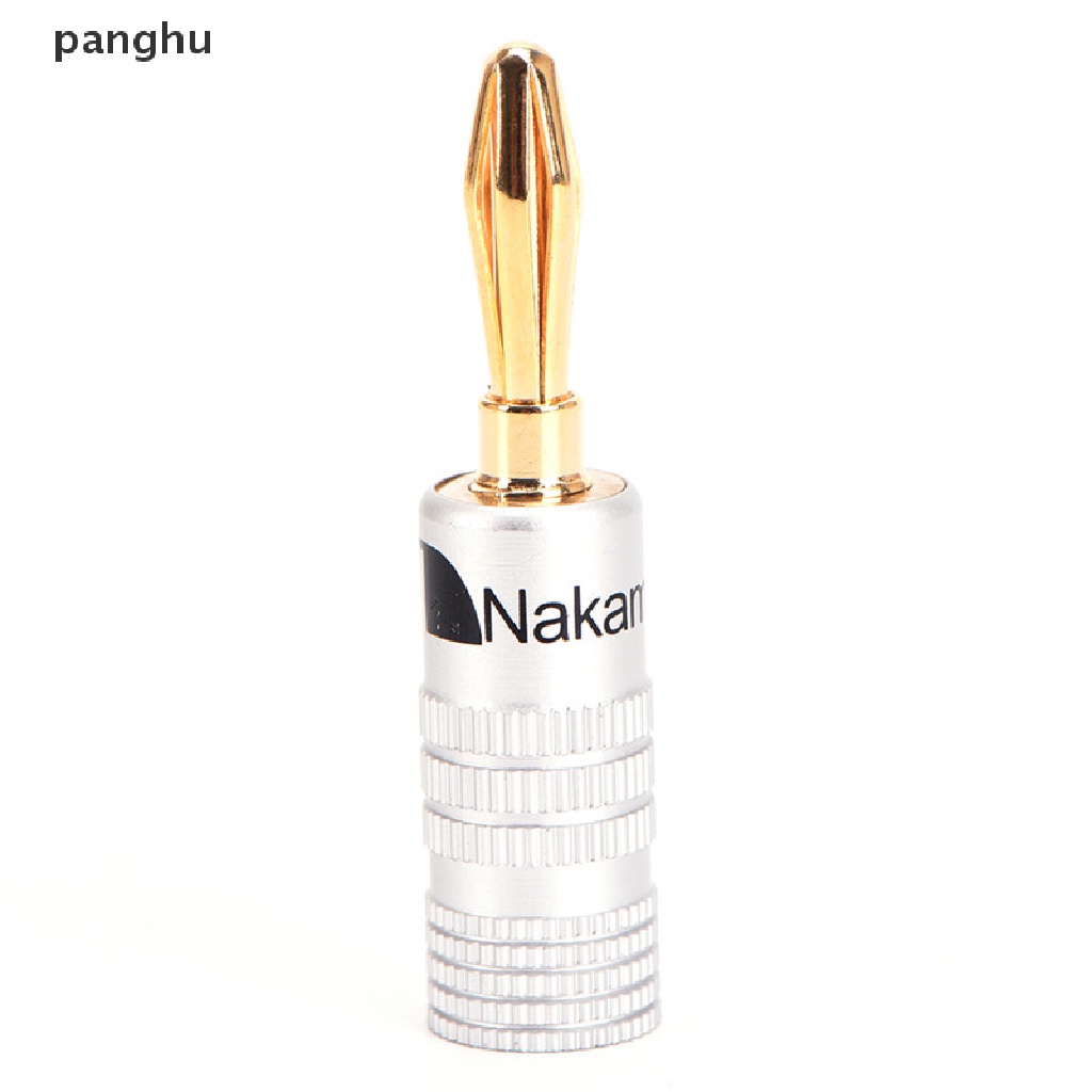 NAKAMICHI Set 10 Phích Cắm Bắp Chuối Mạ Vàng Đồng Chuyên Dụng Cho Loa