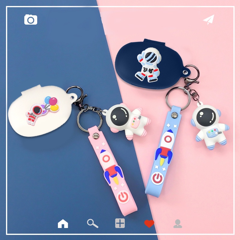 Vỏ Bảo Vệ Hộp Sạc Tai Nghe B & O beoplay EX / beoplay EQ Bằng Silicon Họa Tiết Hoạt Hình Phi Hành Gi