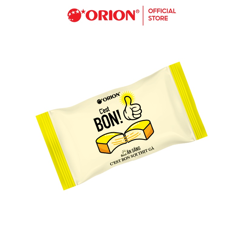 Túi 15 gói bánh ăn sáng Orion C'est Bon sợi thịt gà truyền thống (255G)