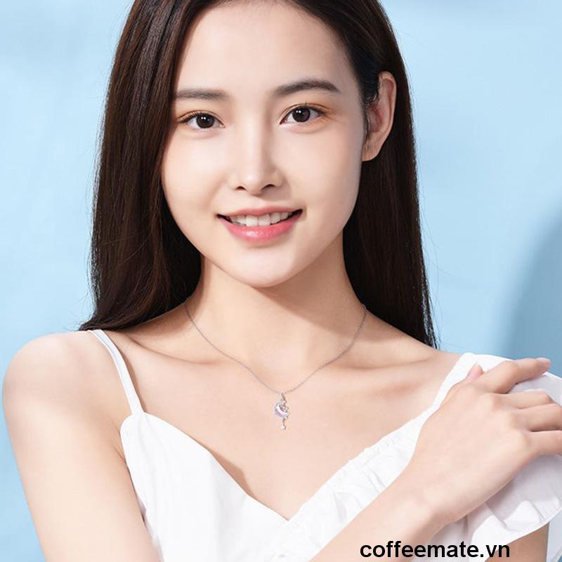 【coffeemate】⚡Vòng cổ Mặt Trăng Sao Đính Đá Thời Trang Cho Nữ