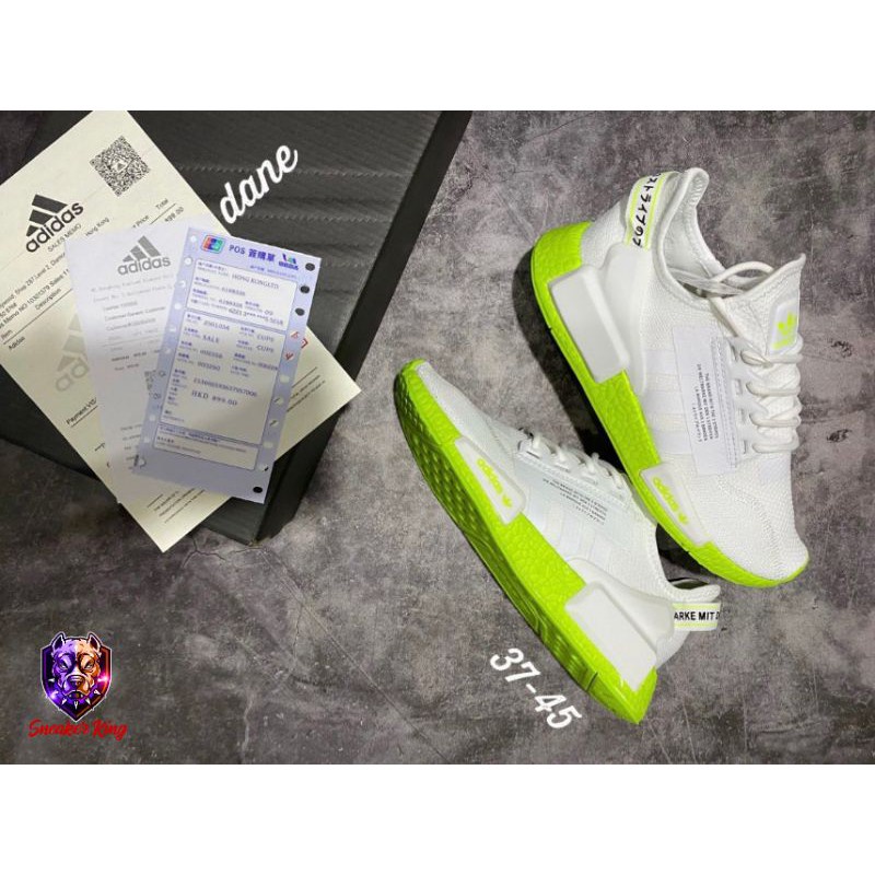 Giày Thể Thao Adidas NMD Màu Trắng Dạ Quang Cá Tính
