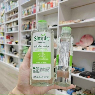 Nước tẩy trang Simple mẫu mới 200ml