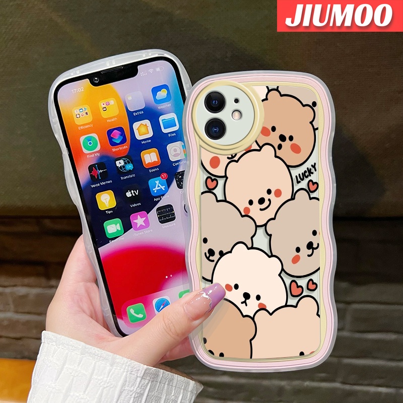 Ốp Điện Thoại Viền Gợn Sóng Hình Gấu Hoạt Hình Nhiều Màu Dễ Thương Cho OPPO A83 A59 A83 A59