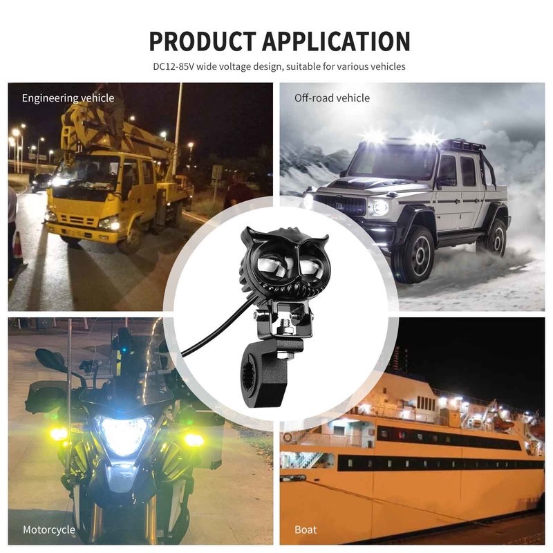 Mới Đèn Pha LED Mini Chuyên Dụng Cho Xe Hơi / Xe Máy 2022