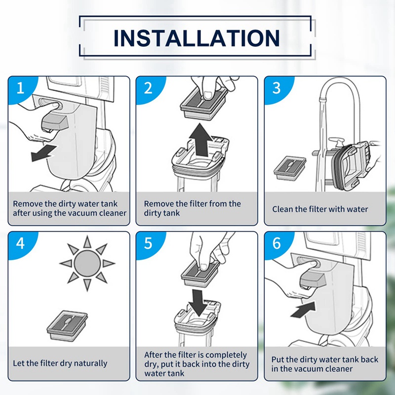 Bộ Lọc HEPA Và Chổi Lăn Thay Thế Tương Thích Với Máy Hút Bụi Bissell X7 2832Z 2955Z