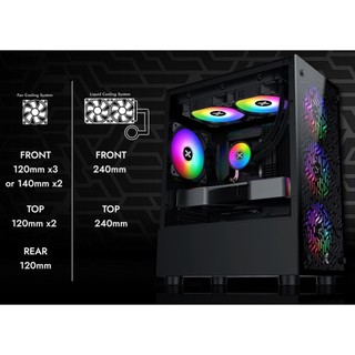 Vỏ Case XIGMATEK NYX 3F BLACK ( KÈM 3 FAN LED )