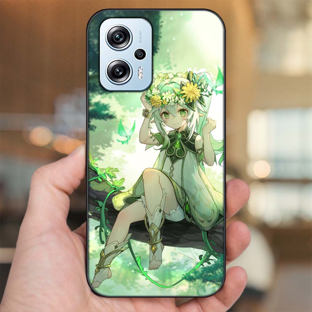 Ốp lưng Poco X4 GT viền đen in hình Nahida Genshin Impact