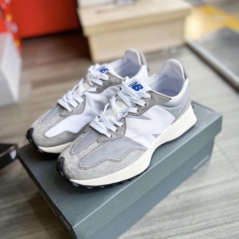 Giày NewBalance327 White Grey Lai Au
