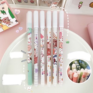 Bút bi hoạt hình siêu xinh, mực xanh, tẩy được