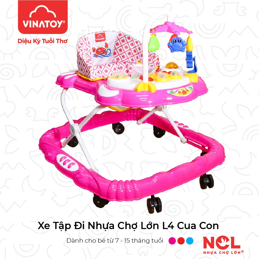 Xe Tập Đi Nhựa Chợ Lớn L4 Con Cua Dành Cho Bé Từ 6 đến 12 Tháng