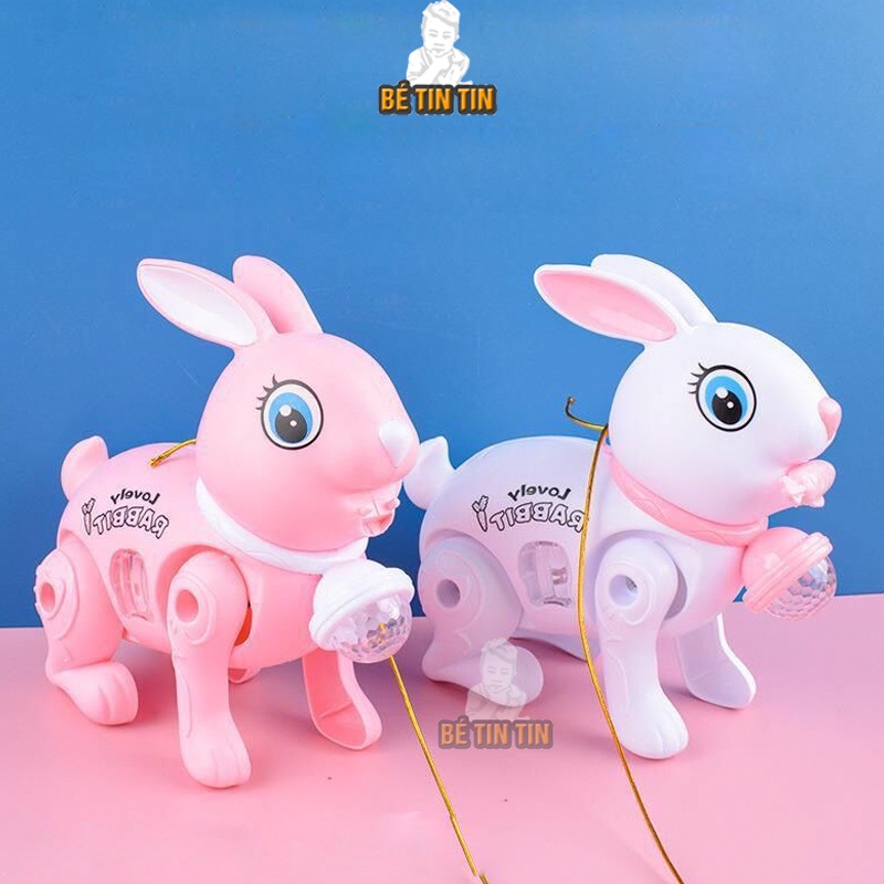 Combo Thỏ đồ chơi, trò chơi Rabbit biết đi, có nhạc và Đồ chơi khối Rubik 3D thay đổi nhiều hình dạng