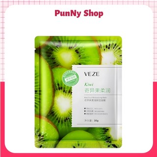 Mask giấy Trái Cây tinh chất Kiwi Veze Cao Cấp, Mặt nạ dưỡng ẩm dưỡng trắng làm trẻ hóa da mặt nội địa Trung