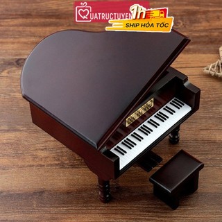 Hộp nhạc Piano gỗ cao cấp dáng nằm cổ điển thiết kế tỉ mỉ