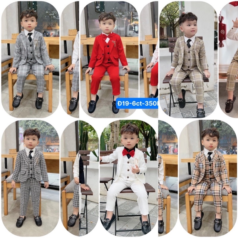 Bộ vest 6 chi tiết cho bé 9-22kg