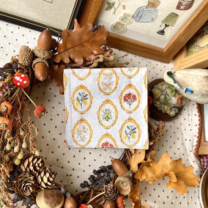 Miếng lót ly , lót cốc vải cotton thấm hút tốt nhiều mẫu vintage style châu âu handmade