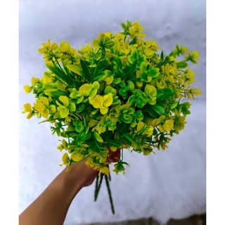 Cành hoa lá điểm cỏ cánh bướm VI091 , hoa giả trang trí