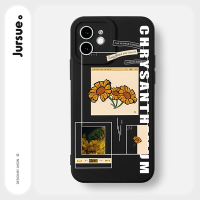 Ốp lưng JURSUE mềm chống bẩn hình độc lạ ngầu đen Cho iPhone 17 16 15 14 13 12 11 Pro Max SE 2020 X XR XS ip 8 7 Plus Y2839