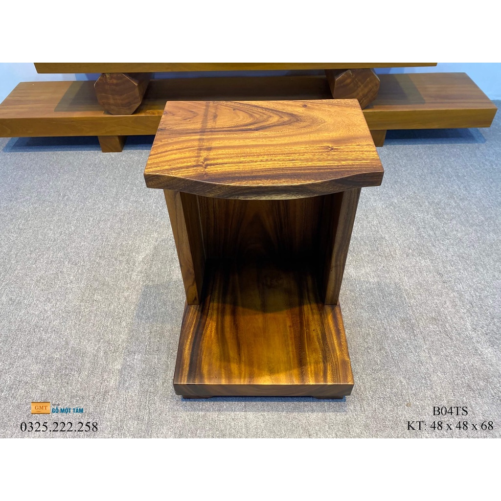 Bàn Thờ Ông Địa Thần Tài Gỗ Me Tây Ngang 48cm