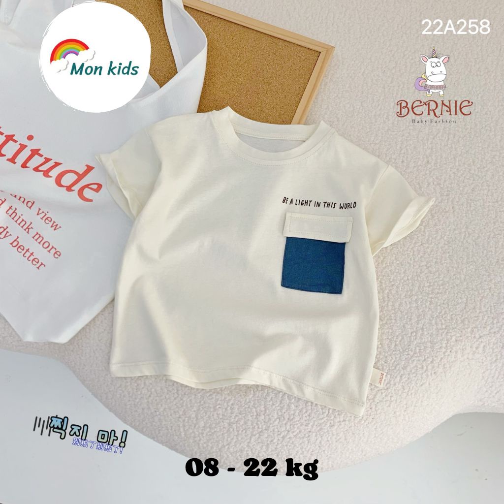 Thanh lý siêu rẻ, Áo phông phông bé trai phối túi Hàn Quốc