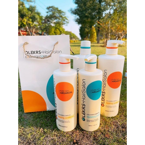 Cặp Dầu Gội Xả Olexrs Hair Salon 960ml Cho Tóc Khô Xơ Hư Tổn Tóc Gàu Ngăn Rụng Tóc