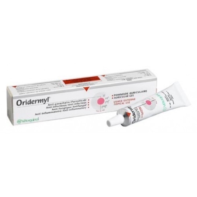ORIDERMYL Dung dịch vệ sinh tai, viêm tai, hôi tai, rận tai cho chó mèo 10g