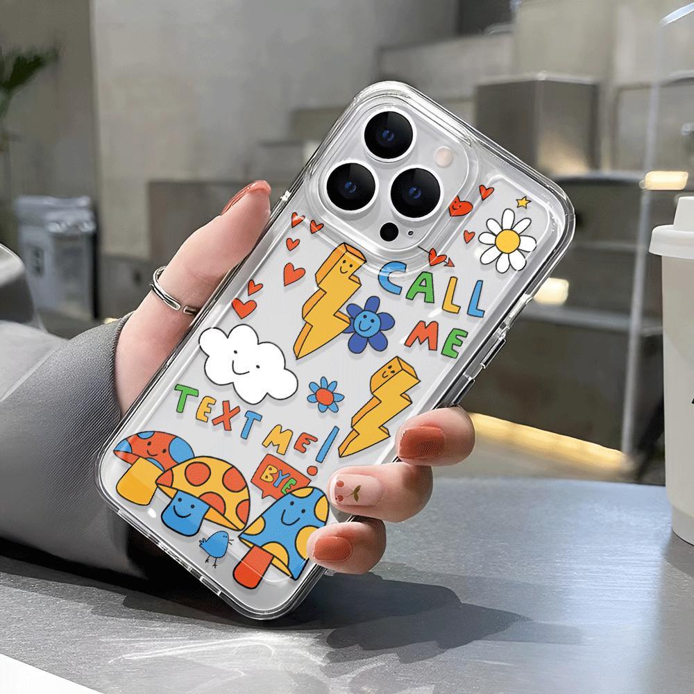 Ốp Điện Thoại Trong Suốt Hình Đám Mây Cho iphone 14promax 13 12 11 7Plus 7 8 X XS Max