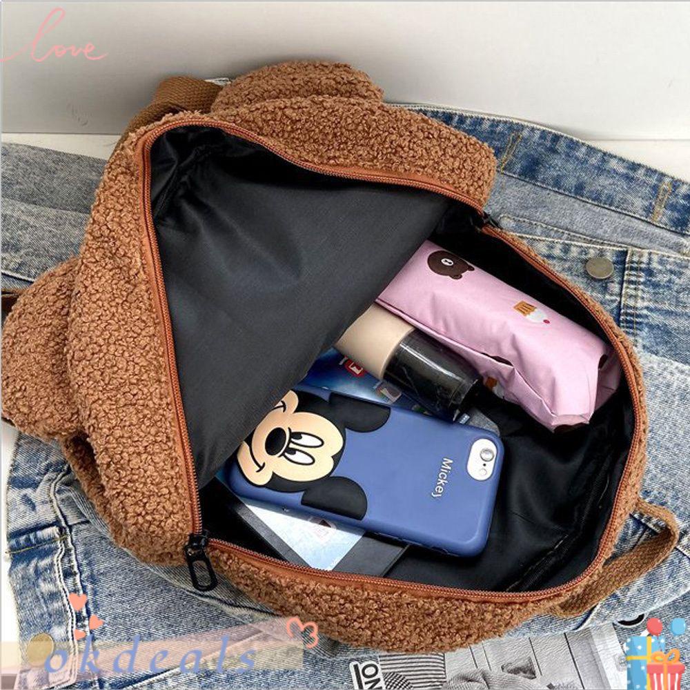 Ba Lô Du Lịch Mini Đa Năng In Họa Tiết Gấu Dễ Thương Cho Nữ