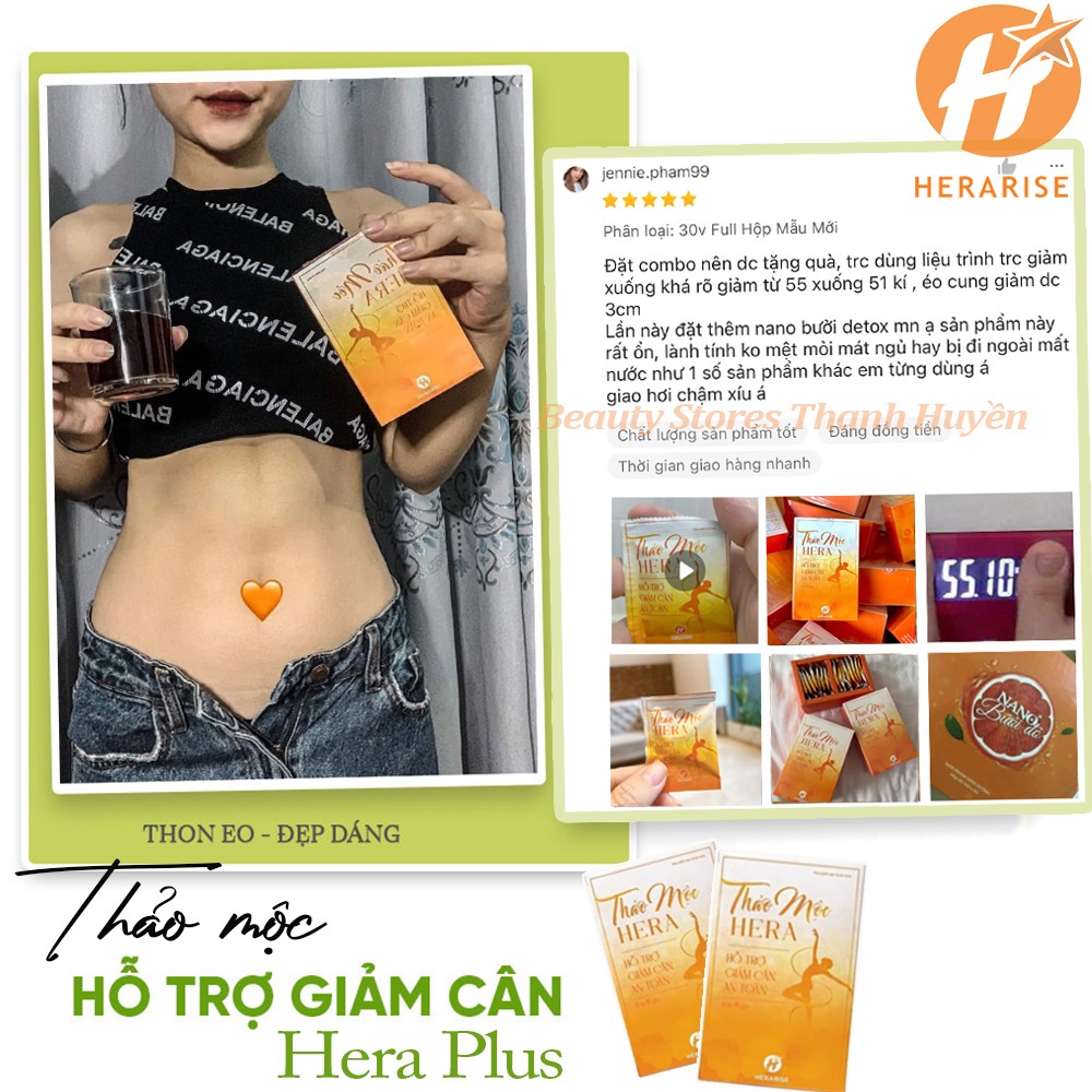 Trà Thảo Mộc Giảm Cân Hera Plus Hộp 30 Viên Hỗ Trợ Giảm Cân Detox Cấp Tốc