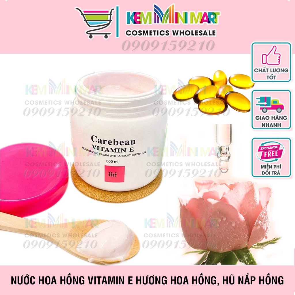 Kem dưỡng da toàn thân Vitamin E Carebeau Thái Lan 500 ML