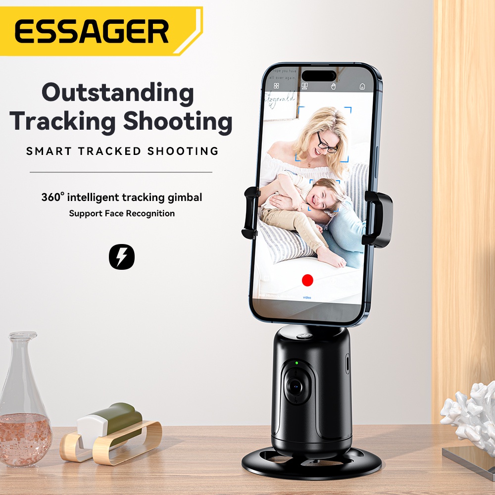 Thiết Bị ESSAGER Thông Minh Xoay 360 Độ° Giá Đỡ Điện Thoại Tự Động Theo Dõi Tình Trạng Chống Rung Cho Nhiều Phong Cảnh Khác Nhau