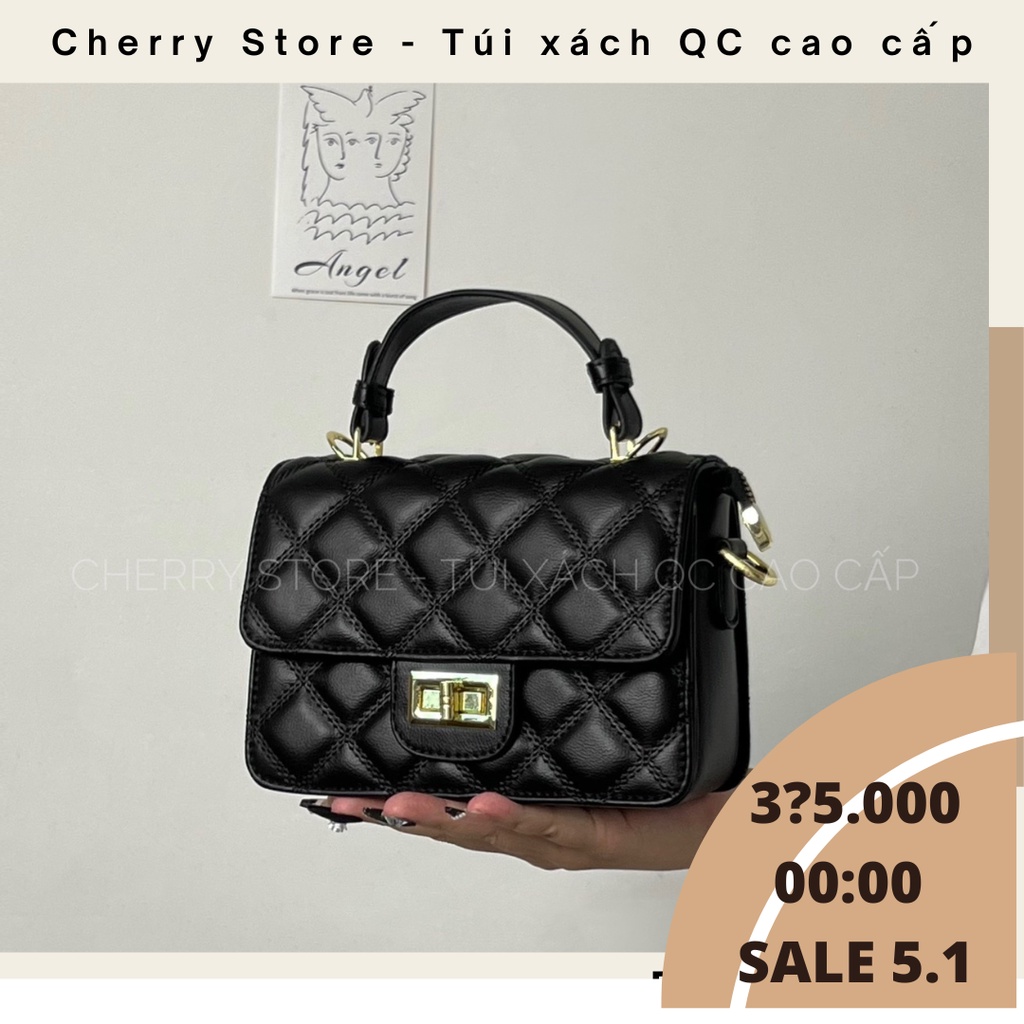 Túi xách nữ đeo vai đeo chéo xách tay trần chỉ sang chảnh form cứng cáp hàng QC 5003 có ảnh thật