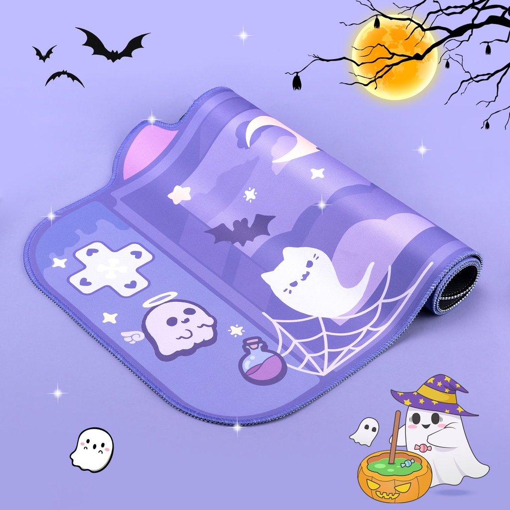Tấm Lót Chuột Và Bàn Phím Cỡ Lớn In Hình Ma Halloween Dễ Thương