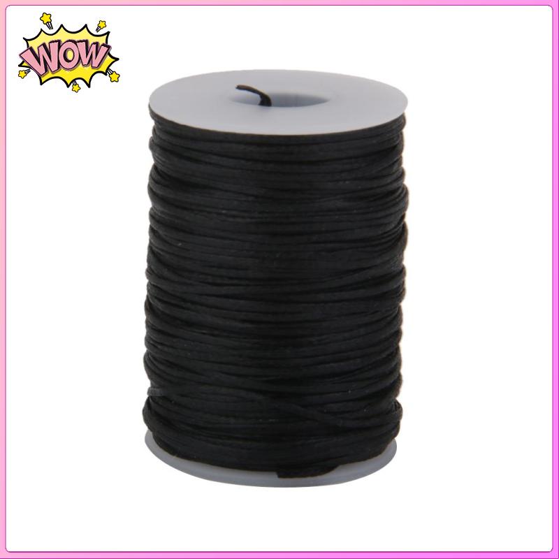 Cuộn Chỉ Sáp Dẹp Màu Đen 76 Yard Dài 1.2mm Chuyên Dụng May Vá Thủ Công