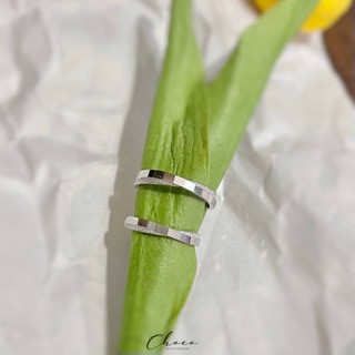 nhẫn đôi chéo nhám Choco jewelry