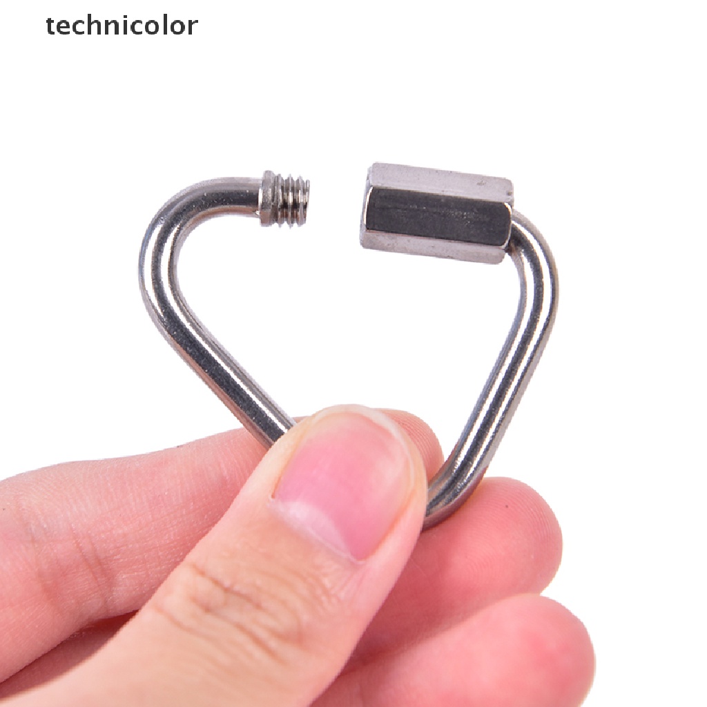 Móc Khóa Hình Tam Giác Bằng Thép Không Gỉ Nhiều Màu Sắc