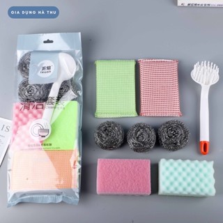 Set dụng cụ cọ rửa đa năng, cọ xoong nồi, cọ bếp, cọ rửa bát đĩa