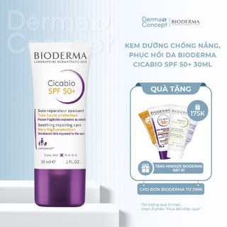 Kem dưỡng da và chống nắng,giúp phục hồi, làm dịu làn da bị hư tổn Bioderma Cicabio Spf 50+30ml [NHẬP KHẨU CHÍNH HÃNG]