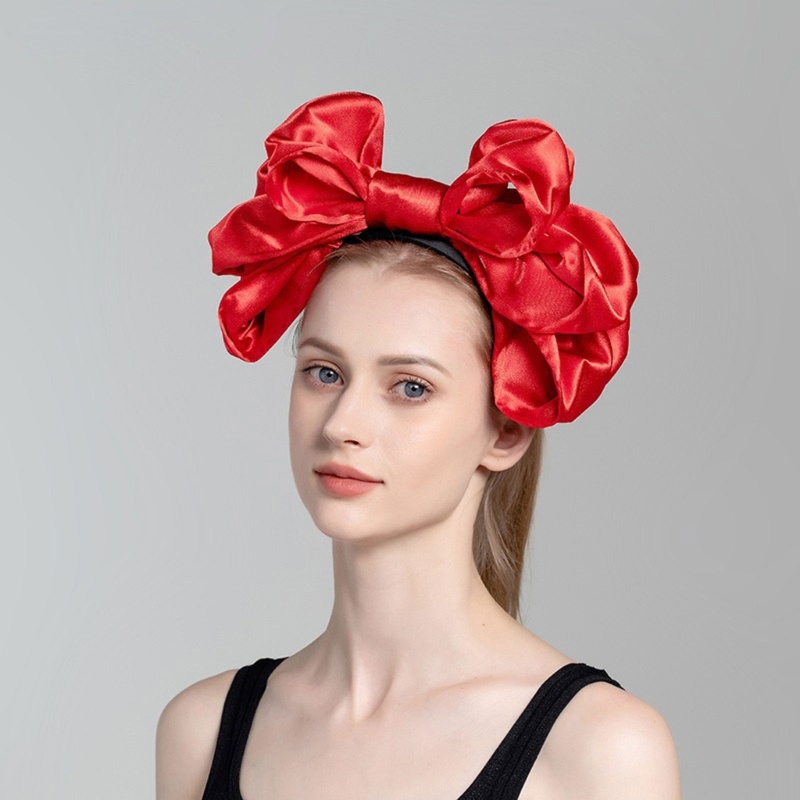 Băng Đô Cài Tóc Đính Nơ To Hóa Trang Dễ Thương Cho Bạn Gái