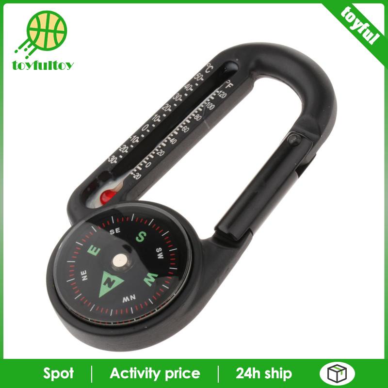 Móc Khóa Kiêm La Bàn / Nhiệt Kế 3 Trong 1 Đa Năng Dành Cho Cắm Trại