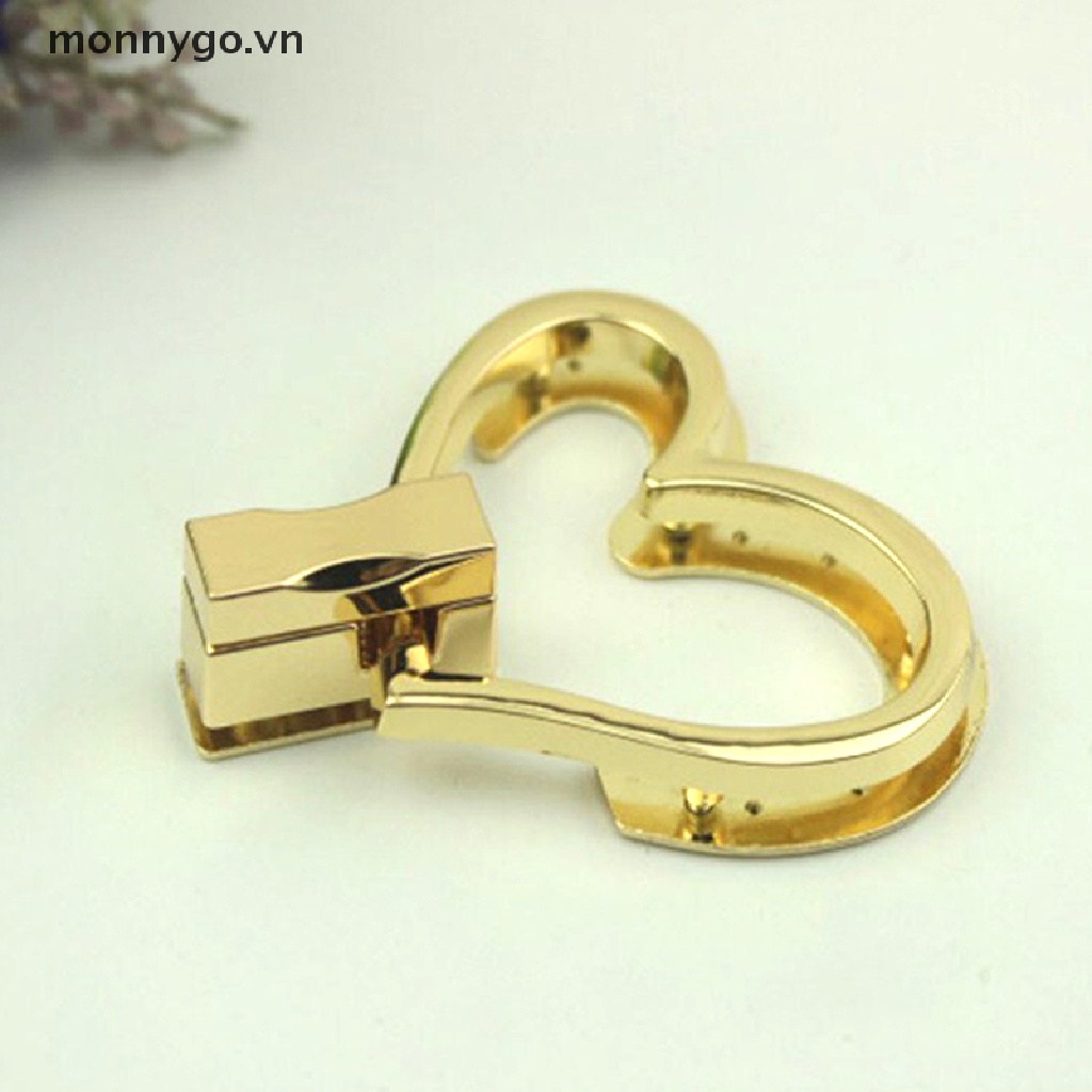 Monnygo Khóa Kim Loại Hình Trái Tim Thời Trang Cho Túi Xách / Túi Xách DIY