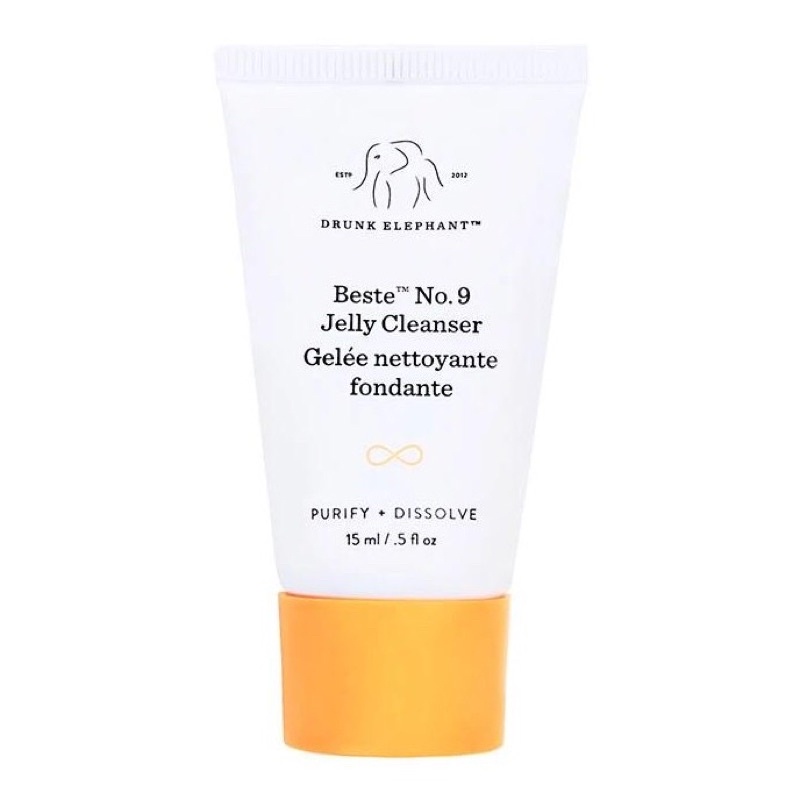 1 gói sữa rửa mặt drunk elephant dịu nhẹ dạng thạch kiêm tầy trang sạch sâu không gây khô căng da 1.5ml, q15ml