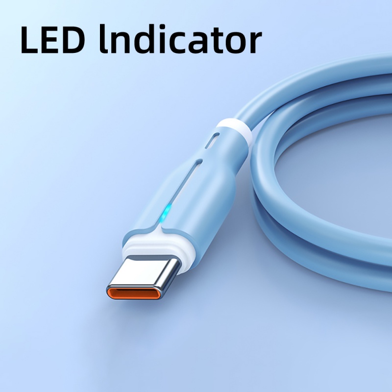 Dây Cáp Sạc Nhanh USB C 2m 6A Type C Bằng Silicone