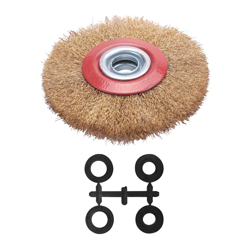 Bàn Chải Dây Cho Máy Mài + Vòng Nối 5inch 125Mm