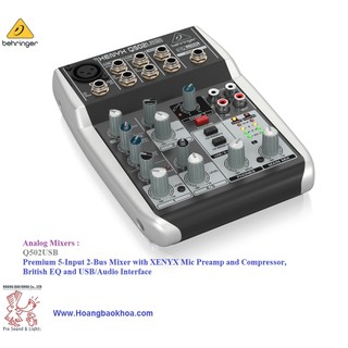 Q502usb analog mixers behringer| mixer cơ behringer q502usb