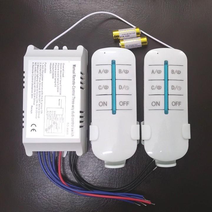 Công tắc điều khiển từ xa RF 1 2 3 4 cổng xuyên tường không dây, công tắc bật tắt điện từ xa, công tắc không dây