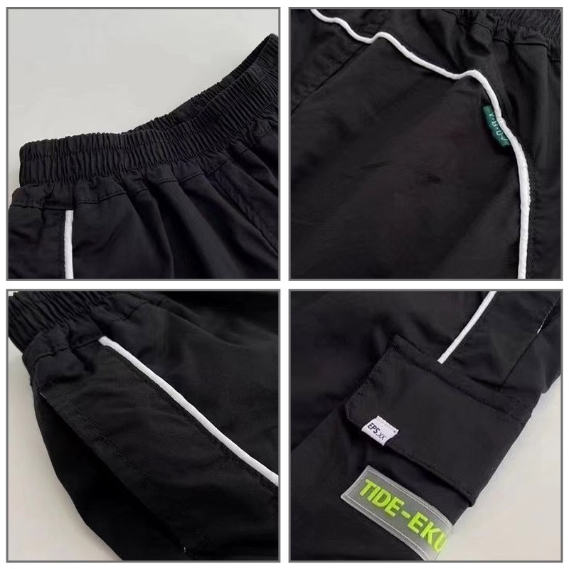 Planet Quần Short Dáng Rộng Phối Túi Màu Sắc Tương Phản Thoáng Khí Thoải Mái Thời Trang Cho Bé Trai